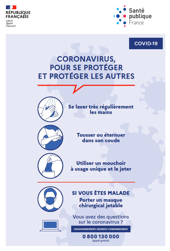 Eviter la propagation du Coronavirus